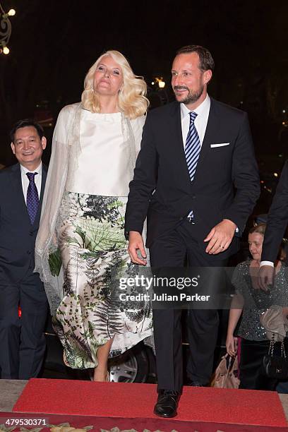 Crown Prince Haakon and Crown Princess Mette-Marit of Norway during day 1 of an official visit to Vietnam, attend a State Banquet, at The Government...