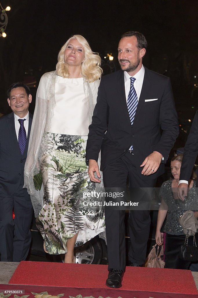 Crown Prince Haakon And Crown Princess Mette Marit of Norway Visit Vietnam - Day 1