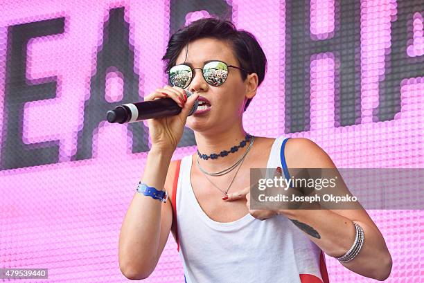 Sinead Harnett performs on Day 2 of the New Look Wireless Festival at Finsbury Park on July 3, 2015 in London, England.