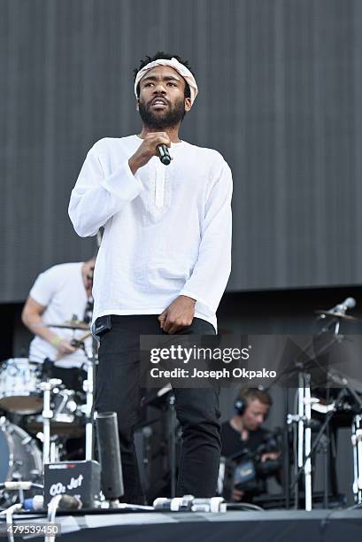 Childish Gambino performs on Day 2 of the New Look Wireless Festival at Finsbury Park on July 3, 2015 in London, England.
