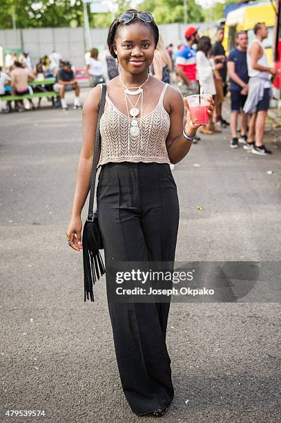 Attends Day 2 of the New Look Wireless Festival at Finsbury Park on July 3, 2015 in London, England.