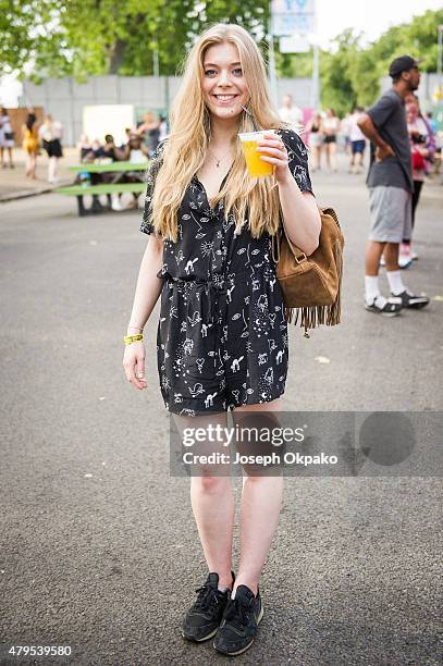 Becky Hill attends Day 2 of the New Look Wireless Festival at Finsbury Park on July 3, 2015 in London, England.