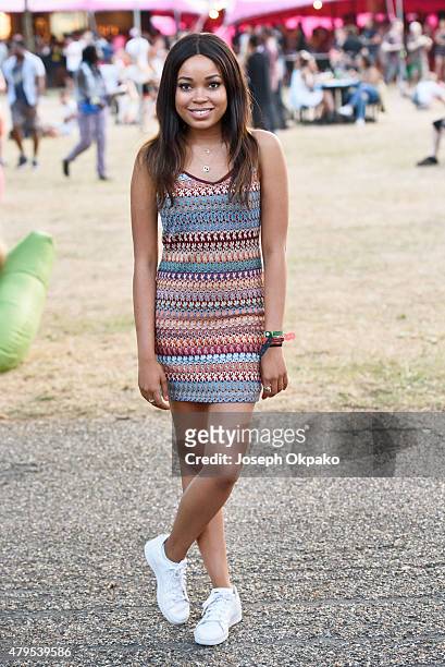 Dionne Bromfield attends Day 2 of the New Look Wireless Festival at Finsbury Park on July 3, 2015 in London, England.