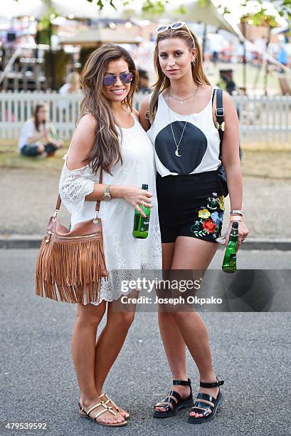 Jessica Wright and Ferne McCann attends Day 2 of the New Look Wireless Festival at Finsbury Park on July 3, 2015 in London, England.