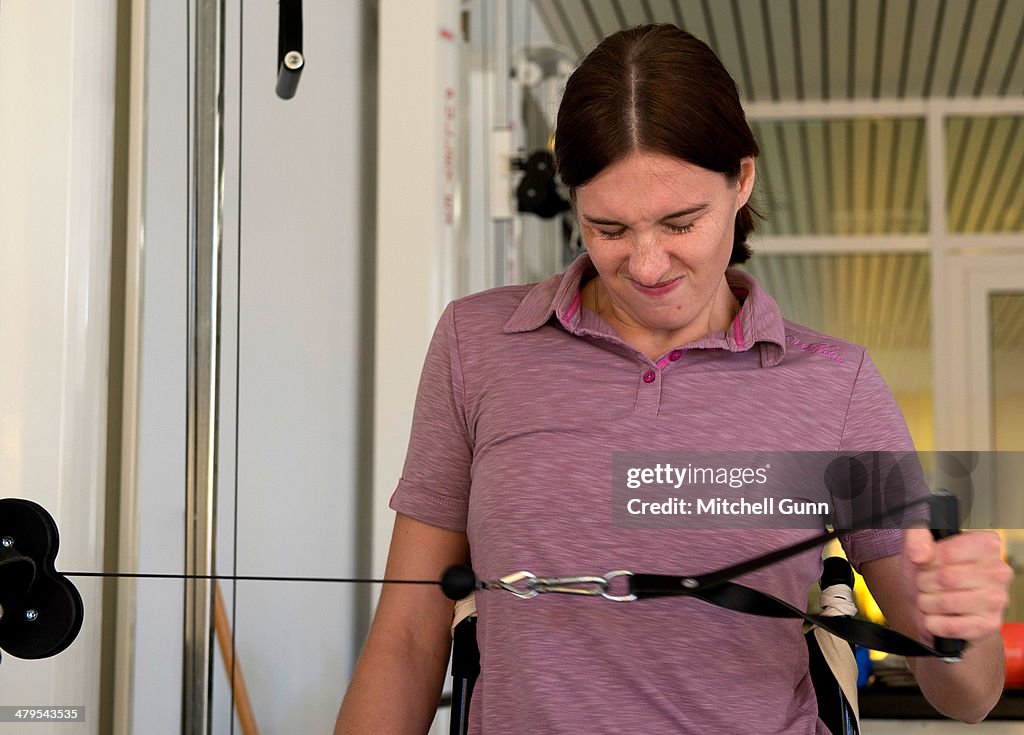 Russian Skier Maria Komissarova During Rehabilitation In Germany