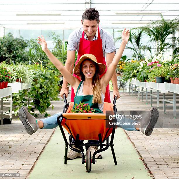 casal se divertindo em uma loja de flores - sean gardner - fotografias e filmes do acervo