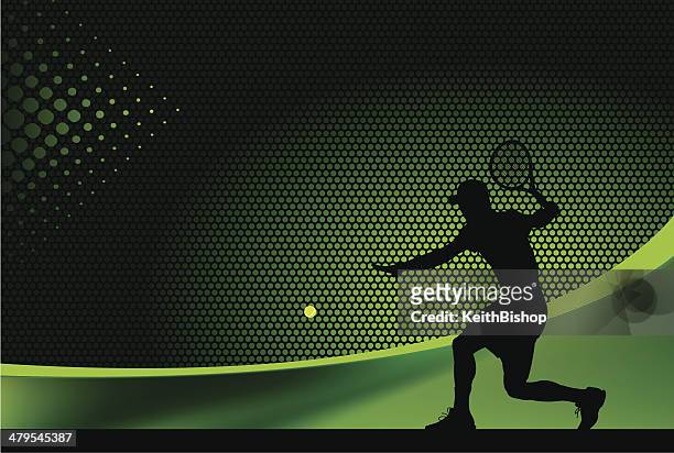 tennis background - male - racquet stock illustrations