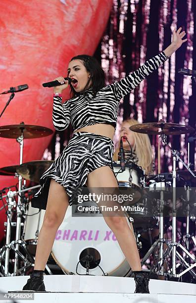 Charli XCX performs on day 3 of the New Look Wireless Festival at Finsbury Park on July 5, 2015 in London, England.