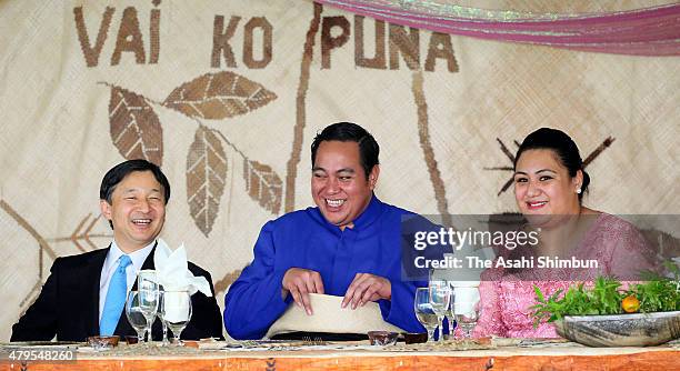 Japanese Crown Prince Naruhito attends the luncheon hosted by Princess Latufuipeka Tukuaho , aka Princess Angelika, along with Crown Prince Tupoutoa...