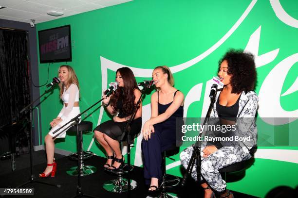 Singers Jade Thirlwall, Jesy Nelson, Perrie Edwards and Leigh-Anne Pinnock of British girl group Little Mix, performs in the 103.5 KISS FM "Sprite...