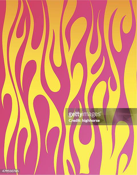psychedelic flames background - pinstripe stock illustrations