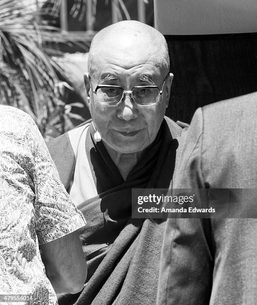 His Holiness The 14th Dalai Lama attends the Peak Mind Foundation's celebration at Rancho Las Lomas on July 4, 2015 in Silverado Canyon, California.