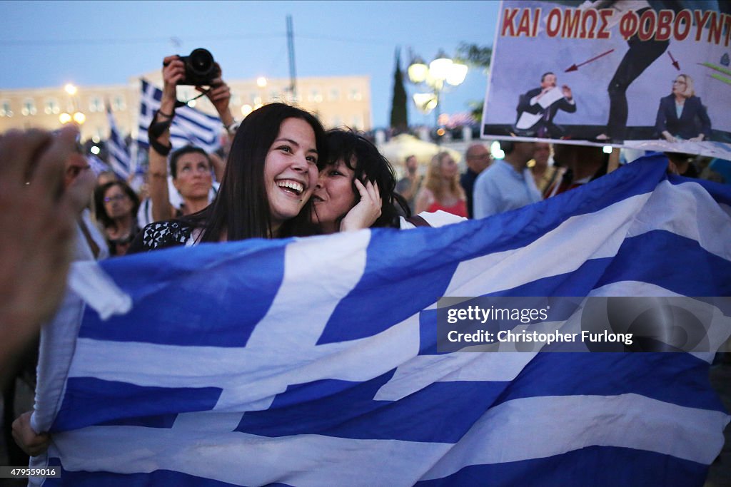 The People Of Greece Vote In A Referendum Over Debt Bailout Terms