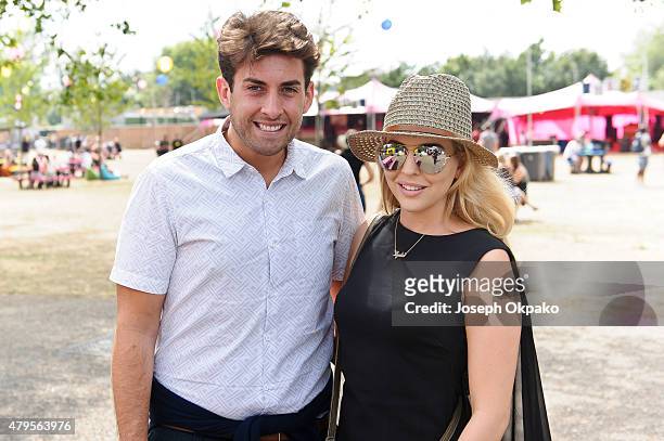 James 'Arg' Argent and Lydia Bright attend day 3 of the New Look Wireless Festival at Finsbury Park on July 5, 2015 in London, England.