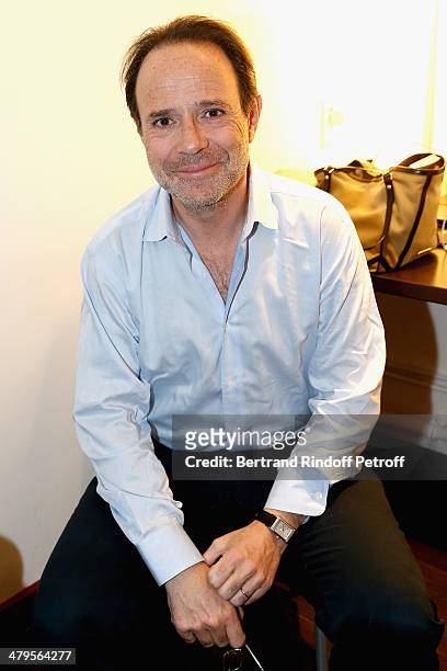 Marc Levy during the French TV show 'Vivement Dimanche' at Pavillon Gabriel on March 19, 2014 in Paris, France.
