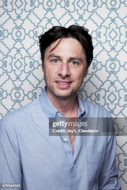 Actor Zach Braff is photographed for Los Angeles Times on January 18, 2014 in Park City, Utah. PUBLISHED IMAGE. CREDIT MUST READ: Jay L....