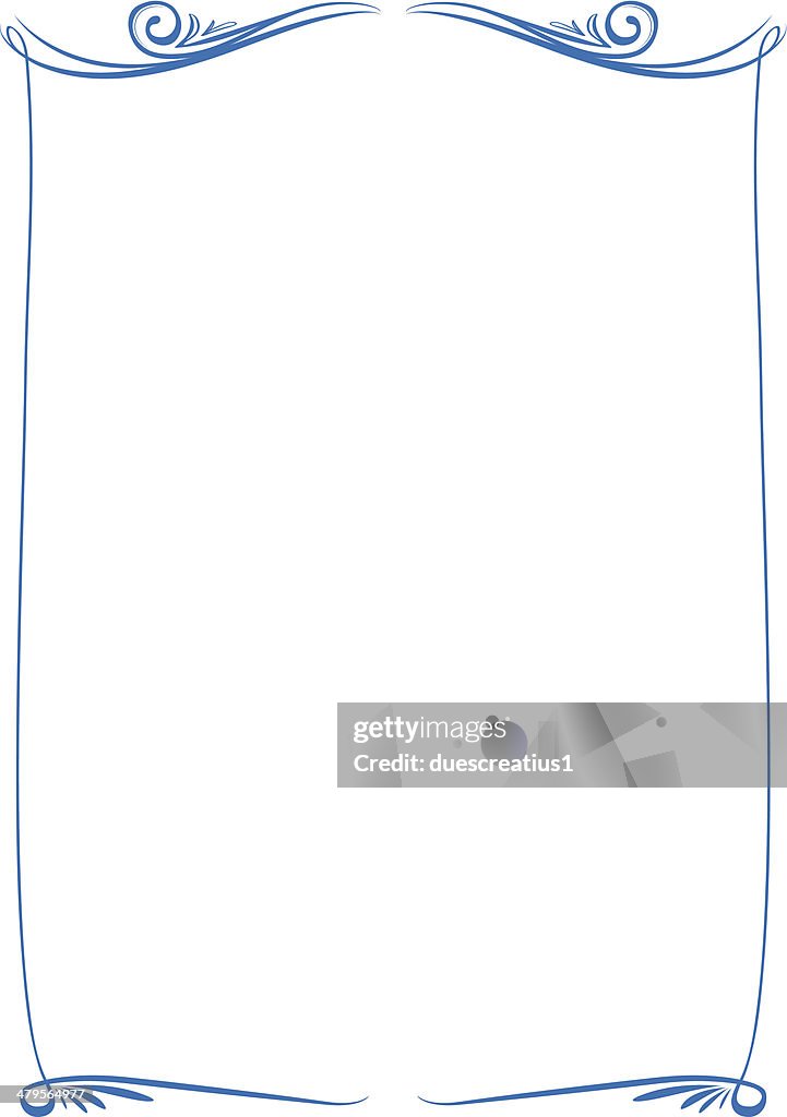 Blue Box Frame Design Vector Decorative Blue Frame High-Res Vector Graphic - Getty Images