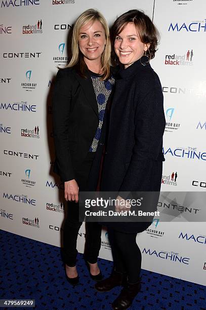Actress Tamzin Outhwaite attends a VIP screening of "The Machine" at The Vue on March 19, 2014 in London, England.