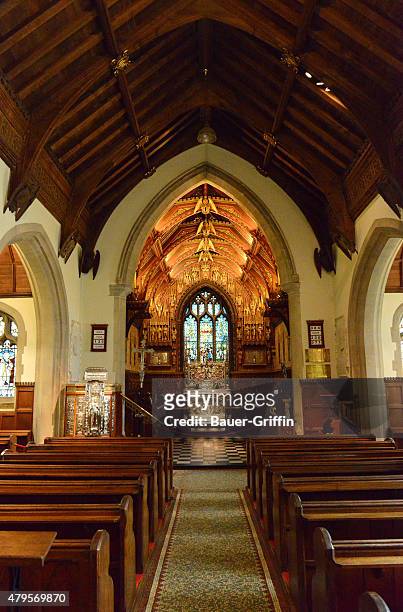 Interior view of the Church of St Magdalene on the Queen's Sandringham Estate on July 05, 2015 in London, United Kingdom.