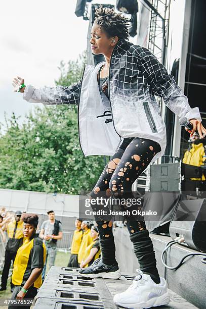 Willow Smith performs on day 3 of the New Look Wireless Festival at Finsbury Park on July 5, 2015 in London, England.