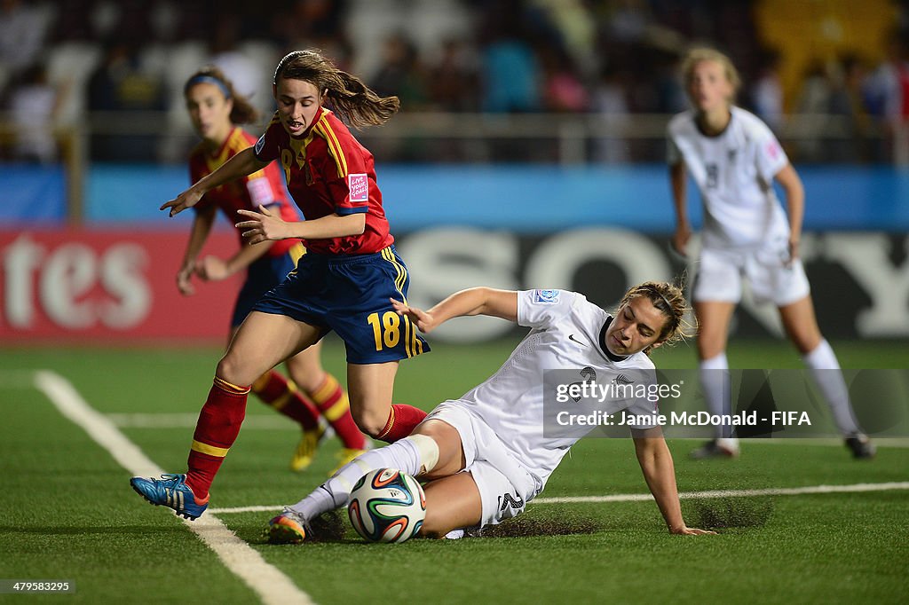 New Zealand v Spain: Group C - FIFA U-17 Women's World Cup Costa Rica 2014