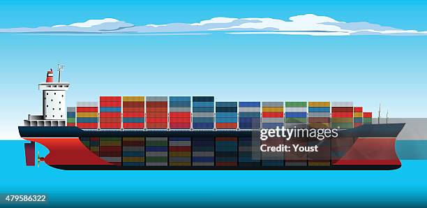 frachtschiff abschnitt " - container innen stock-grafiken, -clipart, -cartoons und -symbole