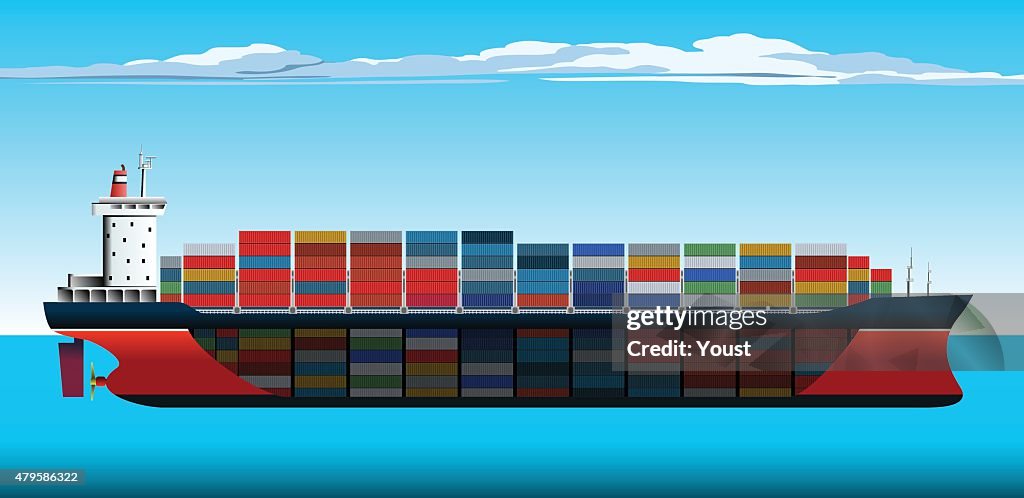 Container Section Website Container Ship Section High-Res Vector Graphic - Getty Images
