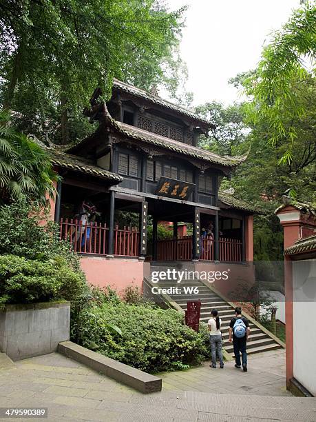 chinese temple - fortress gate and staircases stockfoto's en -beelden