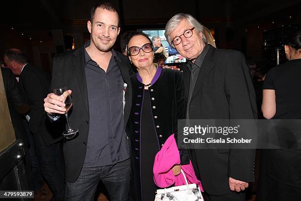 Christian Wolff with wife Marina and son Patrick attend the NDF After Work Presse Cocktail at Parkcafe on March 19, 2014 in Munich, Germany.