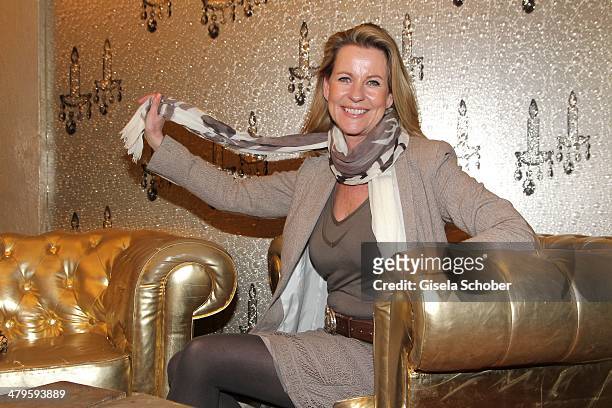 Anja Schuete attends the NDF After Work Presse Cocktail at Parkcafe on March 19, 2014 in Munich, Germany.