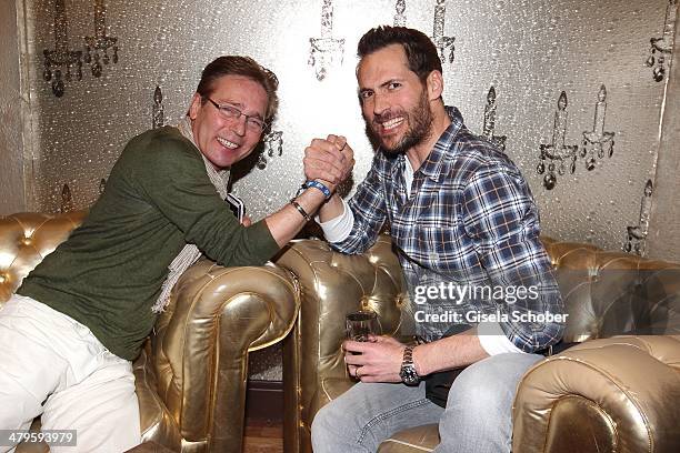 Jacques Breuer, Alexander Mazza attend the NDF After Work Presse Cocktail at Parkcafe on March 19, 2014 in Munich, Germany.