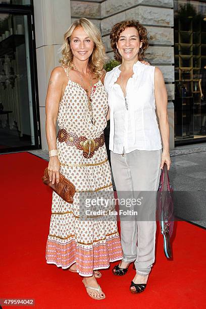 Caroline Beil and Isabel Varell attend the Wanawake Ladies Dinner at Hotel Zoo on July 05, 2015 in Berlin, Germany.