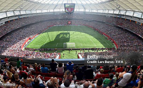General view during the FIFA Women's World Cup 2015 Final between USA and Japan at BC Place Stadium on July 5, 2015 in Vancouver, Canada.