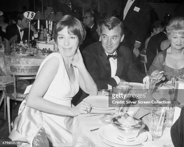 American actress and comedian Carol Burnett and her husband, TV producer and actor Joe Hamilton , at the 18th Emmy Awards, Hollywood Palladium, Los...
