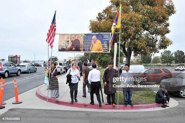 General view of the atmosphere during His Holiness the 14th Dalai Lama's 80th birthday and Global Compassion Summit at Honda Center on July 5, 2015...