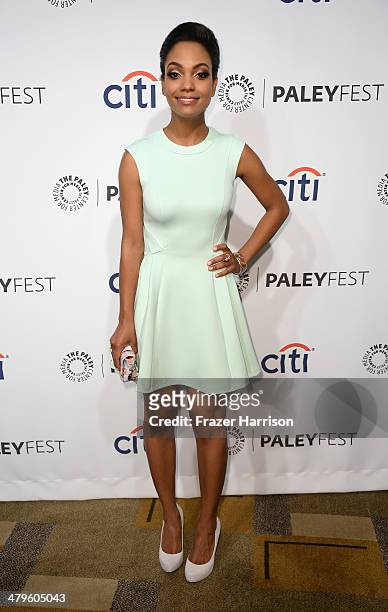 Actress Lyndie Greenwood arrives at The Paley Center for Media's PaleyFest 2014 Honoring "Sleepy Hollow" at Dolby Theatre on March 19, 2014 in...