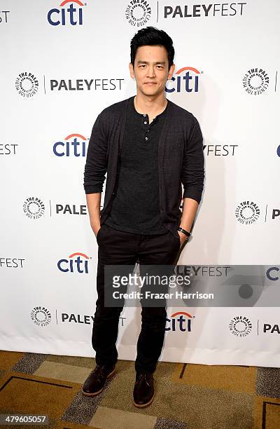 Actor John Cho arrives at The Paley Center for Media's PaleyFest 2014 Honoring "Sleepy Hollow" at Dolby Theatre on March 19, 2014 in Hollywood,...