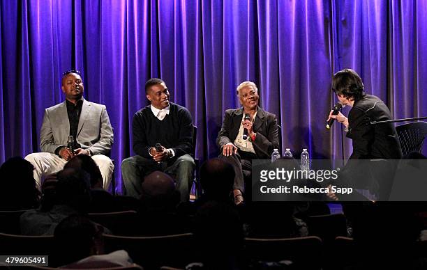 Producer P. Frank Williams, Vice President of Music Strategy Programming for Centric Jon Marc Sandifer and recording artist Dionne Warwick speak with...