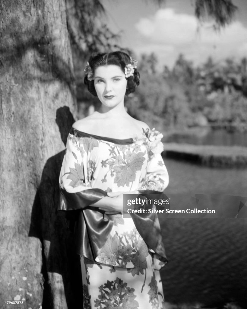 Debra Pachet American actress Debra Paget wearing a silk, oriental-style dress ...