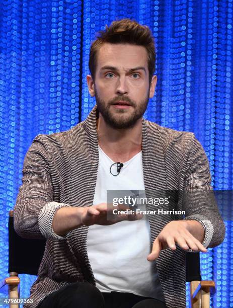 Actor Tom Mison on stage at The Paley Center for Media's PaleyFest 2014 Honoring "Sleepy Hollow" at Dolby Theatre on March 19, 2014 in Hollywood,...