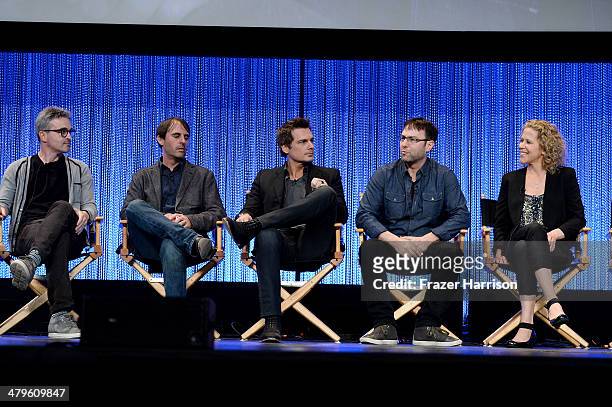 Executive Producers Alex kurtzman, Roberto Orci, Len Wiseman, Mark Goffman and Heather Kadin on stage at The Paley Center for Media's PaleyFest 2014...