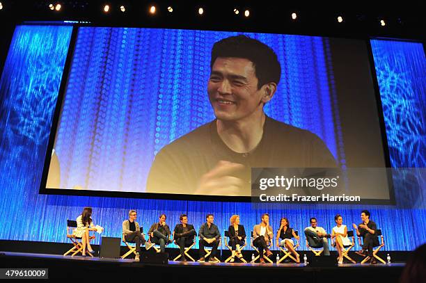 Moderator Sandra Gonzalez, Executive producers Alex Kurtzman,Roberto Orci, Len Wiseman, Mark Goffman, Heather Kadin, Actors Tom Mison, Nicole...