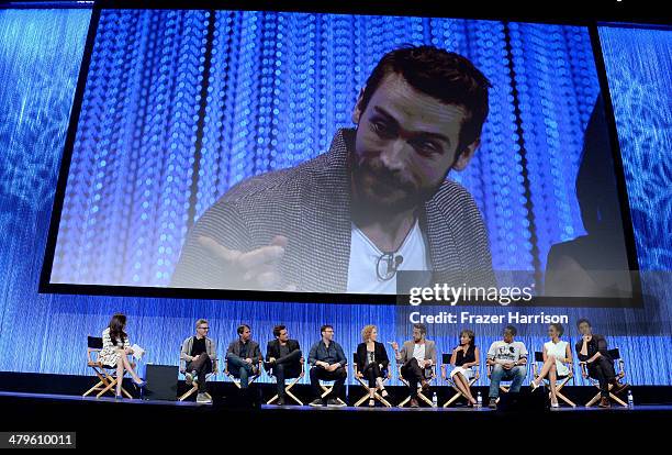 Moderator Sandra Gonzalez, Executive producers Alex Kurtzman,Roberto Orci, Len Wiseman, Mark Goffman, Heather Kadin, Actors Tom Mison, Nicole...