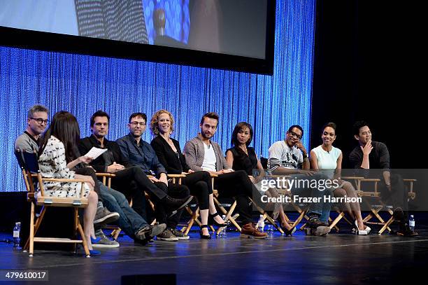 Moderator Sandra Gonzalez, Executive producers Alex Kurtzman,Roberto Orci, Len Wiseman, Mark Goffman, Heather Kadin, Actors Tom Mison, Nicole...