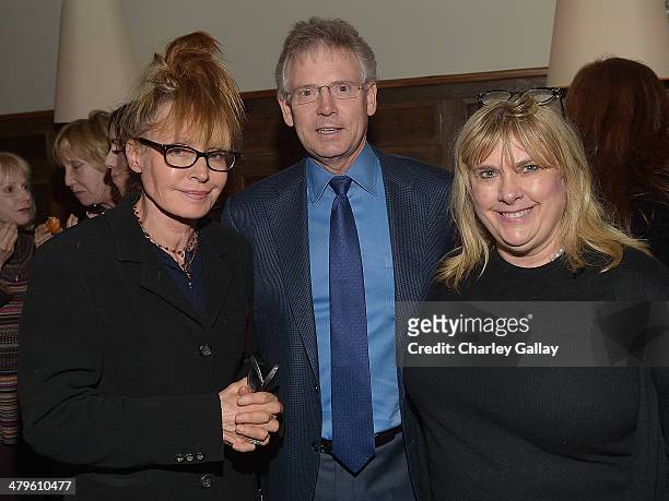 Director Lyndall Hobbs, producer Charles Goodson and actress Colleen Camp attend the "MALADIES" special screening on March 19, 2014 in West...