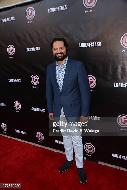 Actor Danny Boushebel attends the movie premiere of Alki David's Lord Of The Freaks at the Egyptian Theatre on June 29, 2015 in Hollywood, California.