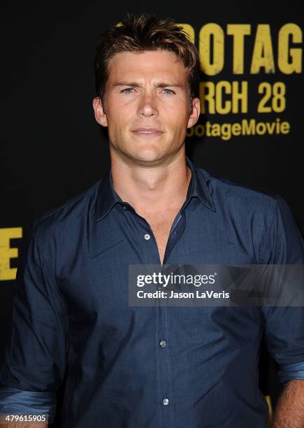 Actor Scott Eastwood attends the premiere of "Sabotage" at Regal Cinemas L.A. Live on March 19, 2014 in Los Angeles, California.