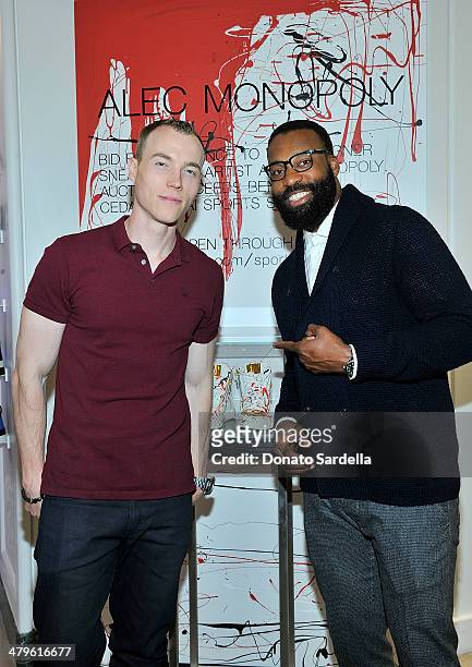 Skee and Baron Davis attend Saks Sneaks at Saks Fifth Avenue Beverly Hills on March 19, 2014 in Beverly Hills, California.