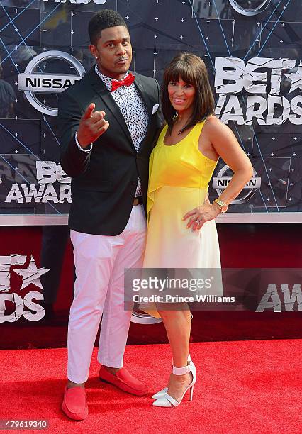 Pooch Hall and Lisa Hall attend the 2015 BETawards on June 28, 2015 in Los Angeles, California.