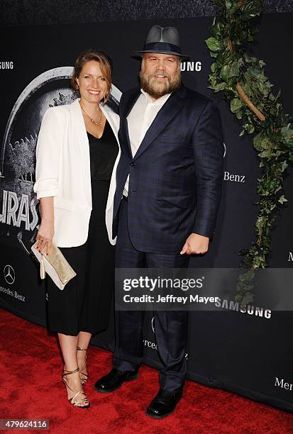 Actor Vincent D'Onofrio and wife Carin van der Donk arrive at the 'Jurassic World' - World Premiere at Dolby Theatre on June 9, 2015 in Hollywood,...